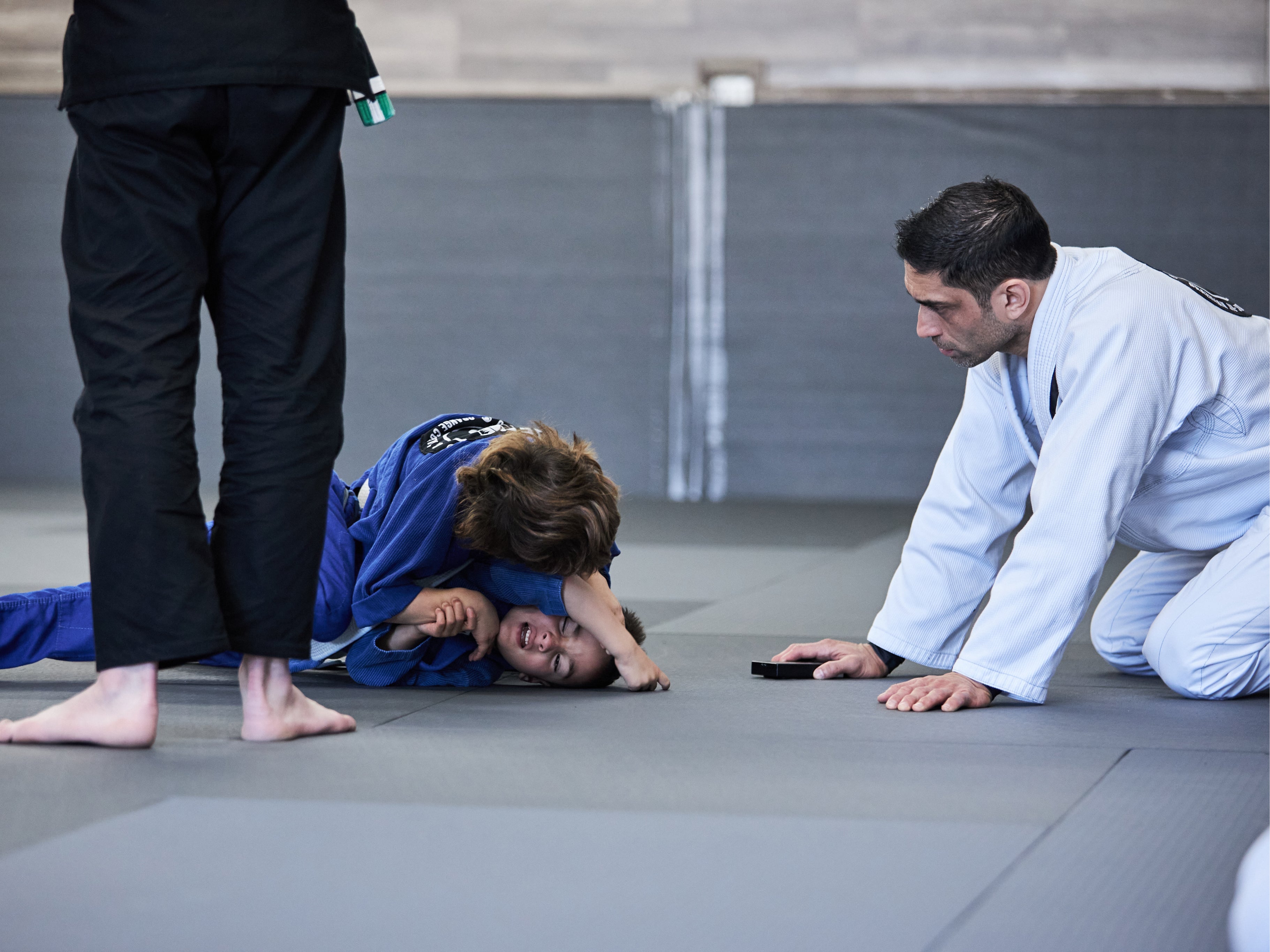 Professor Martin Morachimo overseeing our kids bjj class